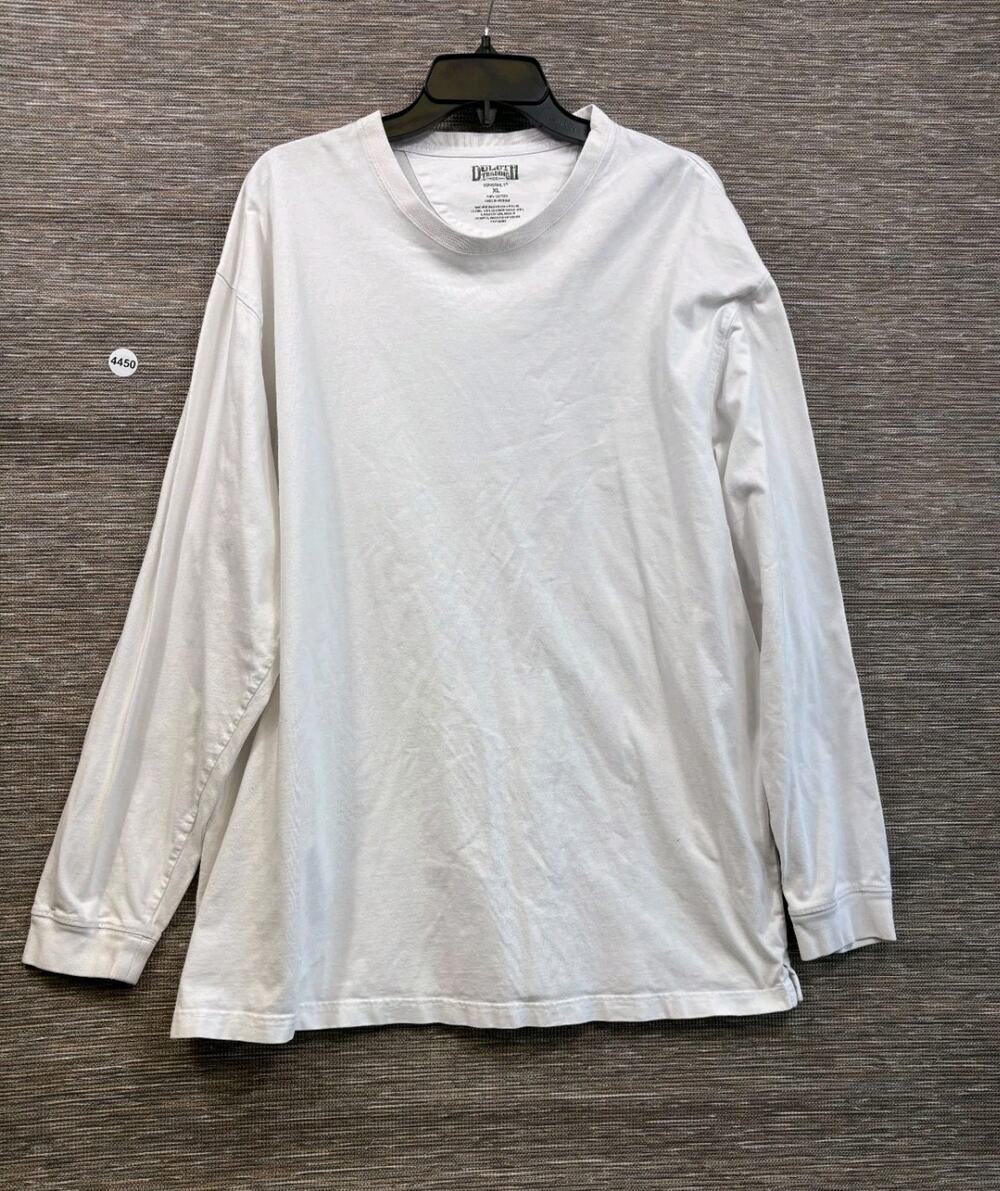 Duluth Trading Men's Longtail T Relaxed Fit Long Sleeve T-Shirt White Size XL